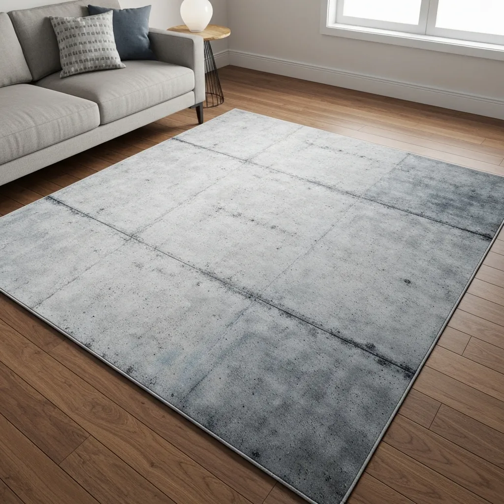 Concrete-inspired area rug