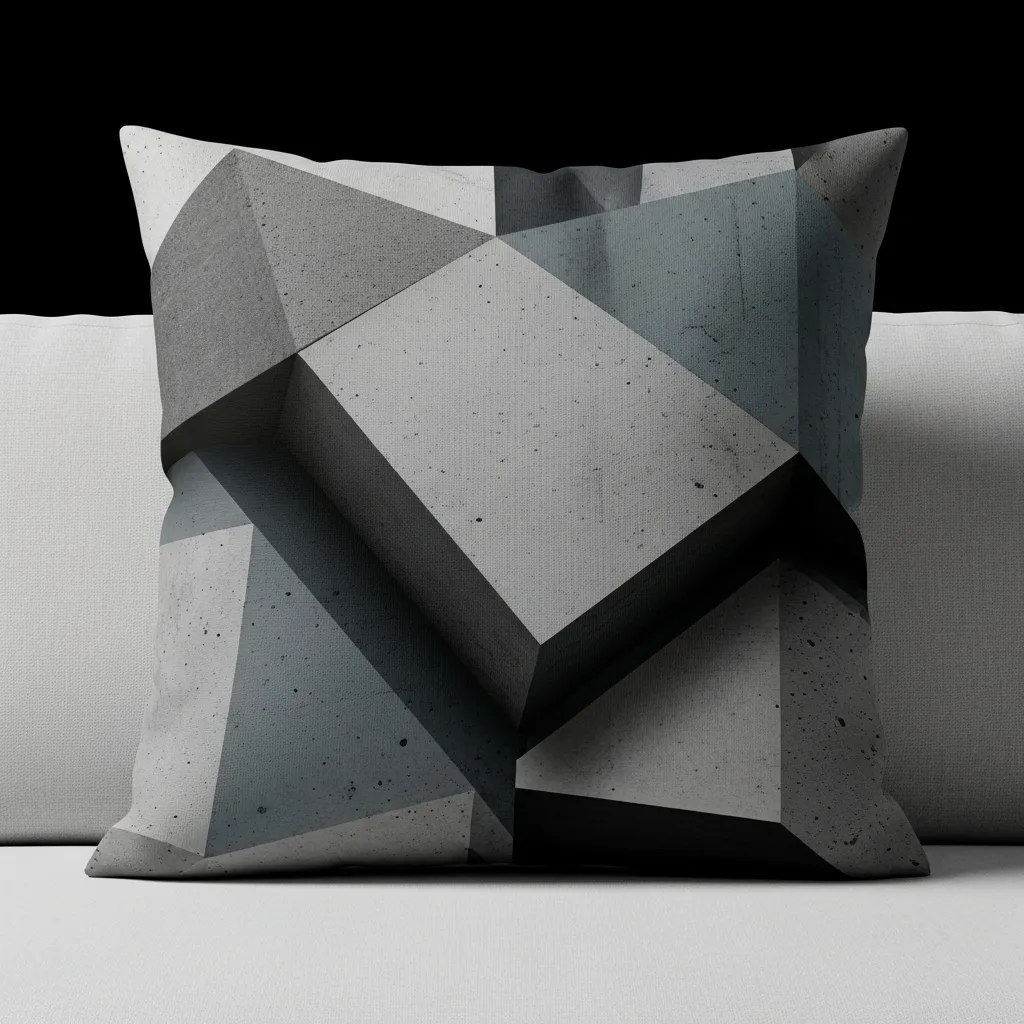 Geometric brutalist throw pillow